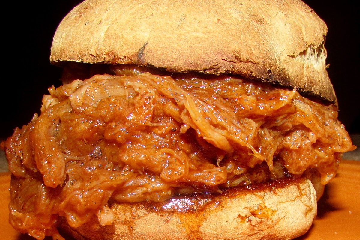 Haitian Sensation - Pulled pork sandwich.