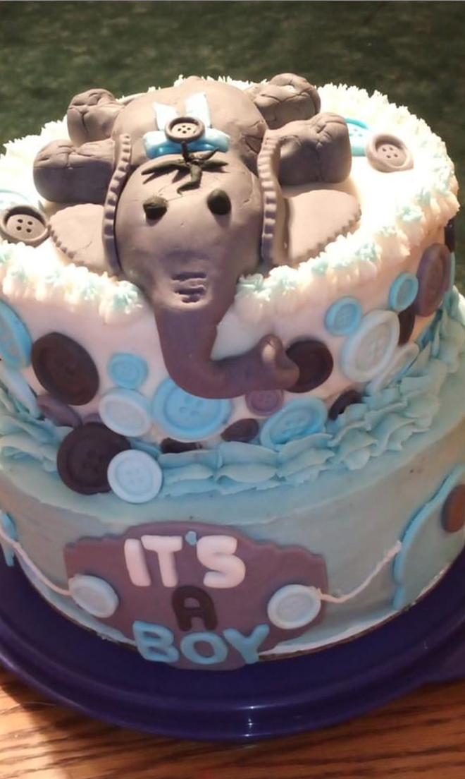 Haitian Sensation - Baby shower cake.