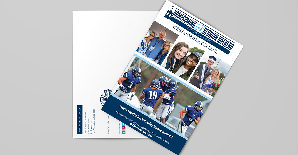 KHart Designs Westminster College Homecomming and Reuninon Brochure